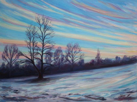 Winter landscape (90x120 cm)