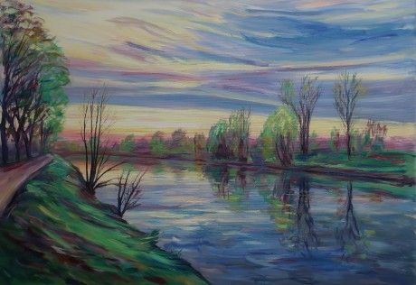 Labe in early spring (90x130 cm)