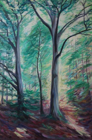  Beech trees in summer (150x100 cm)