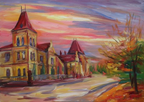 Villas on Orlický nábřeží (50x70 cm)