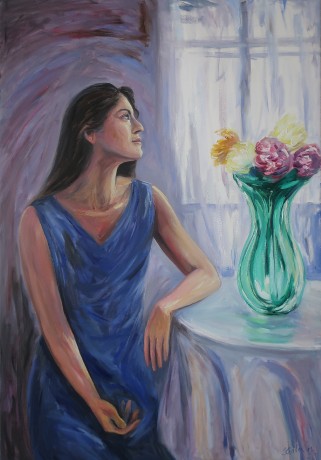 A dreamy girl (130x90 cm)