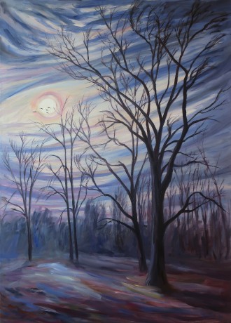 Winter full moon (140x100 cm)