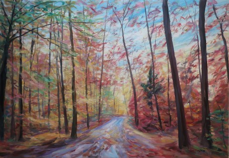   A path into autumn silence (90x130 cm)