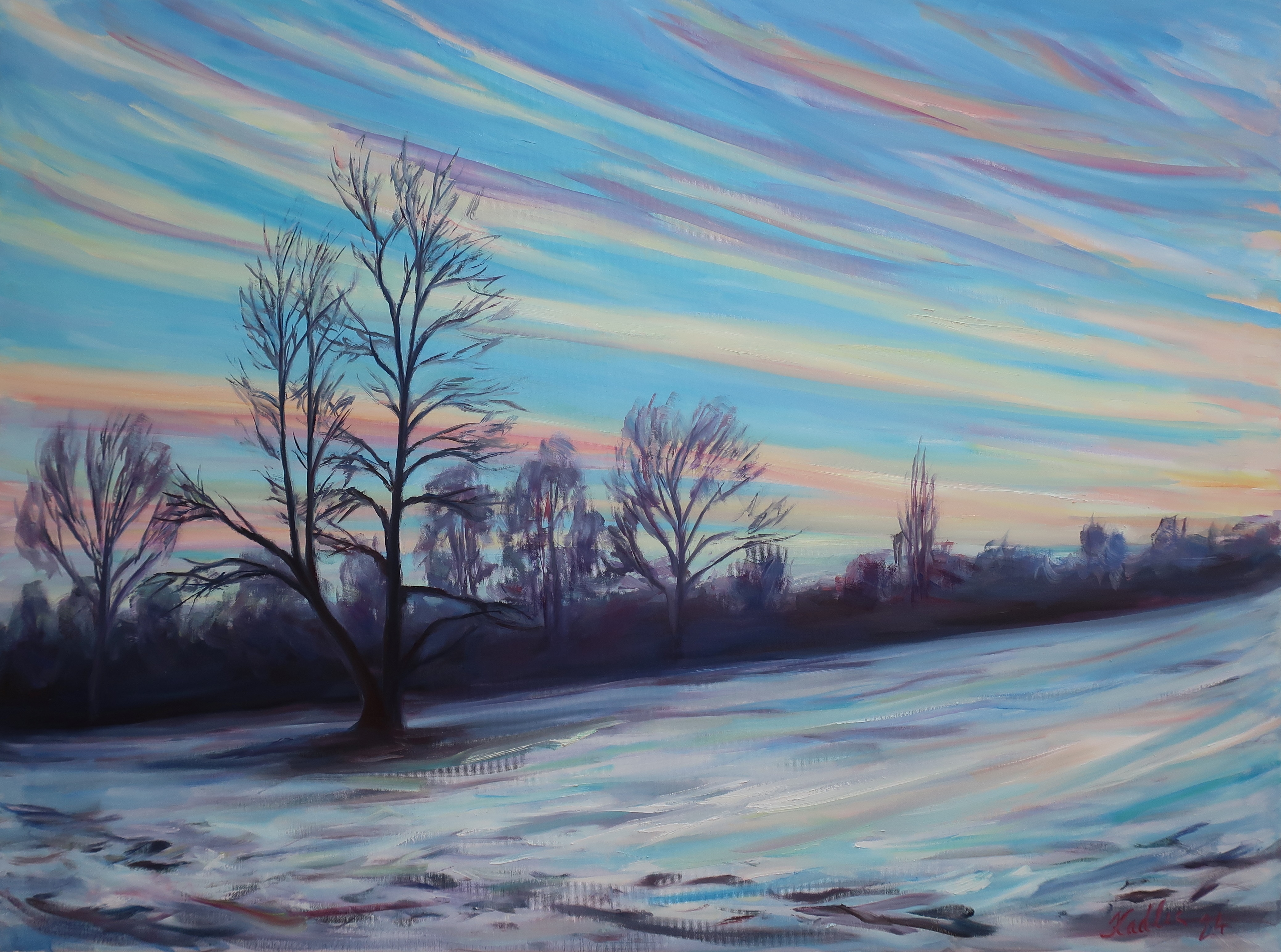 Winter landscape (90x120 cm)