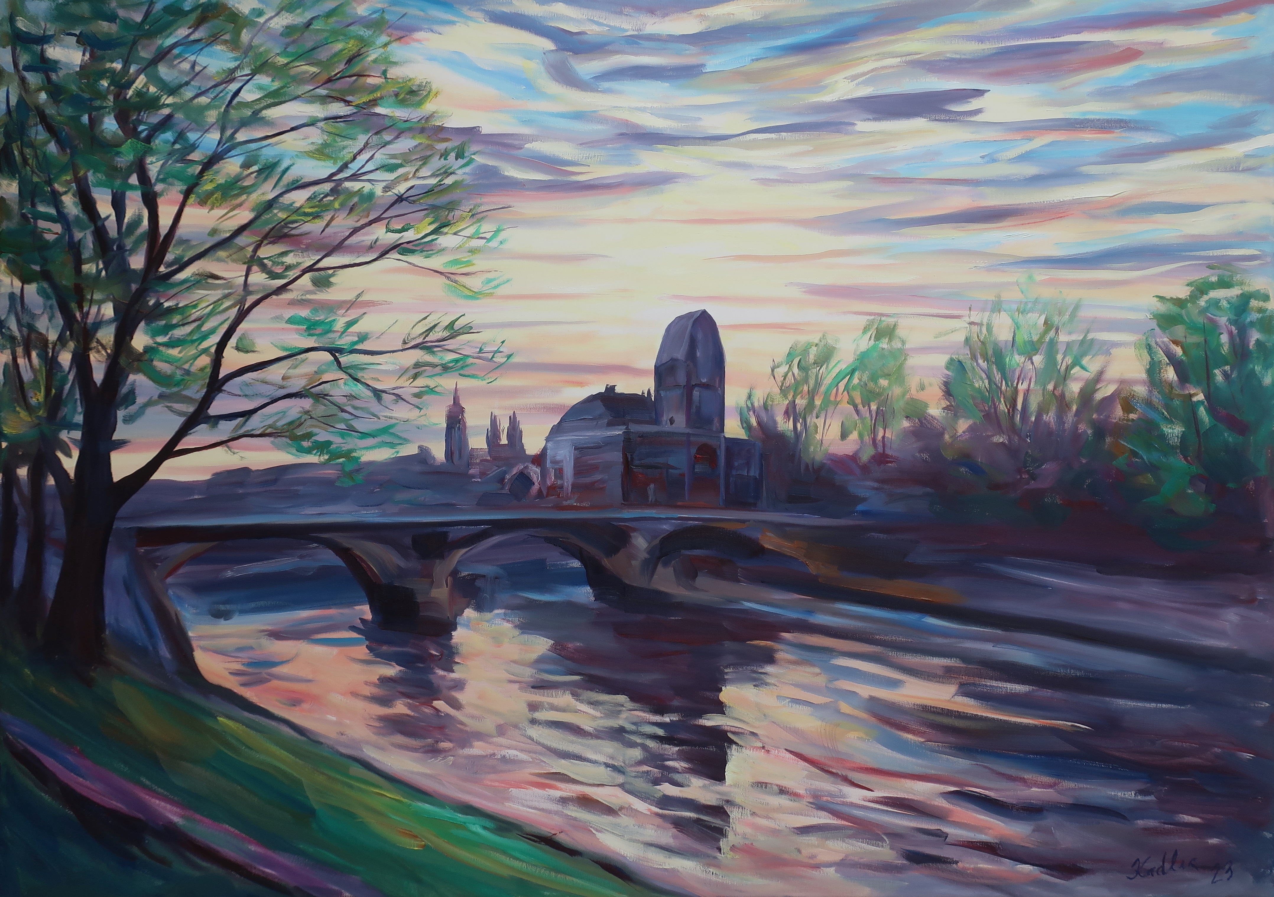 Hučák in the morning  (100x140 cm)