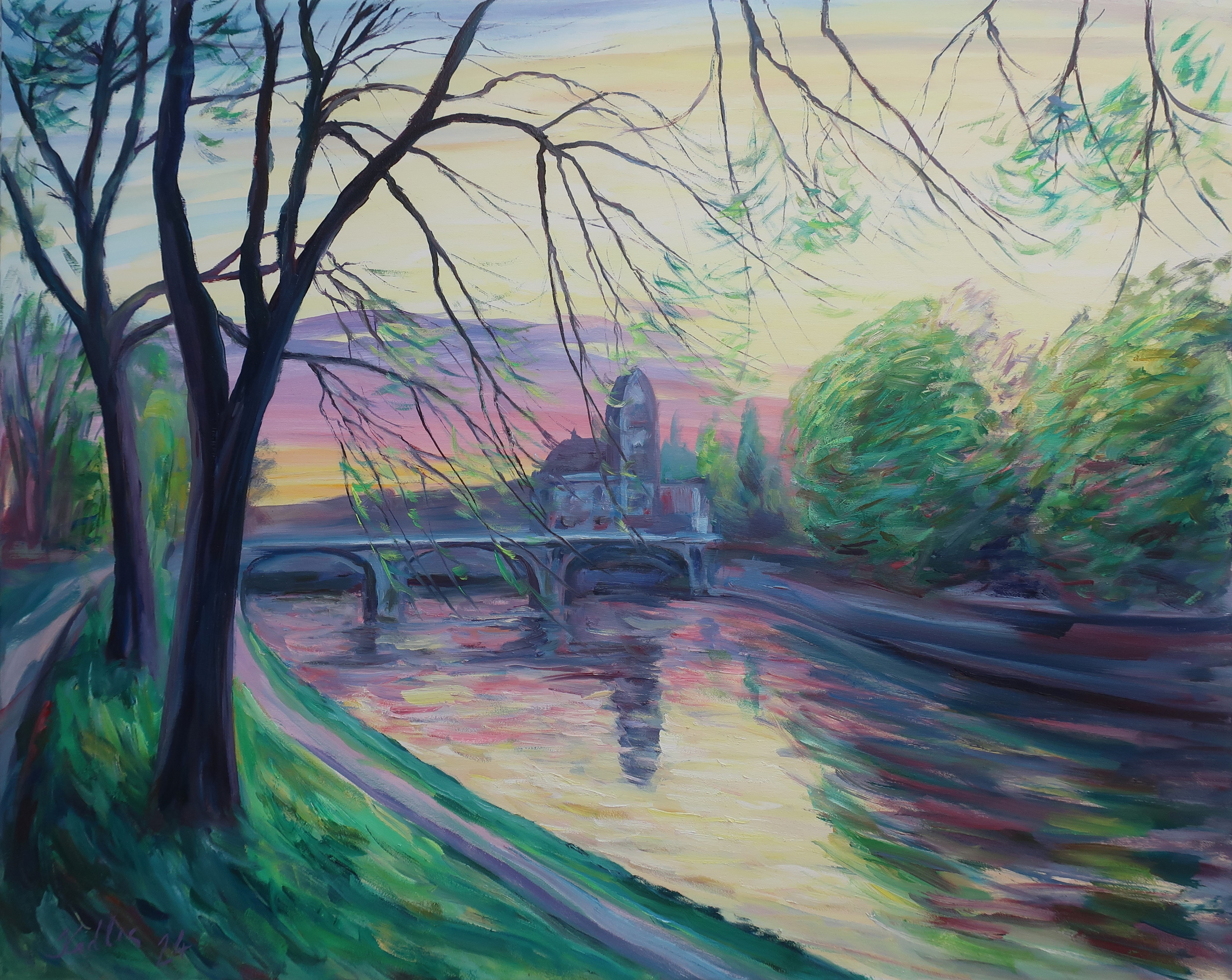 Hučák in the morning (80x100 cm)