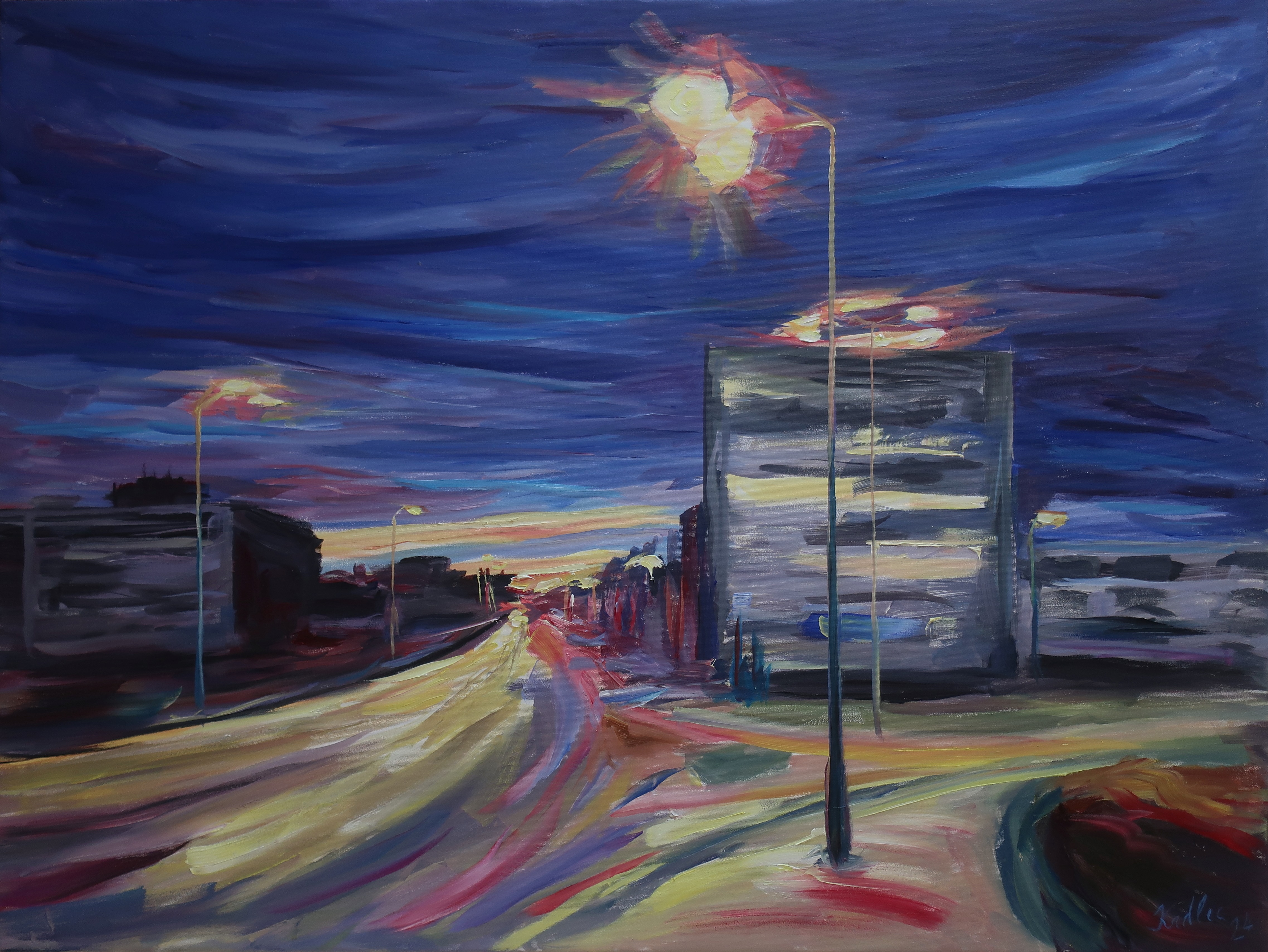 City lights (90x120 cm)