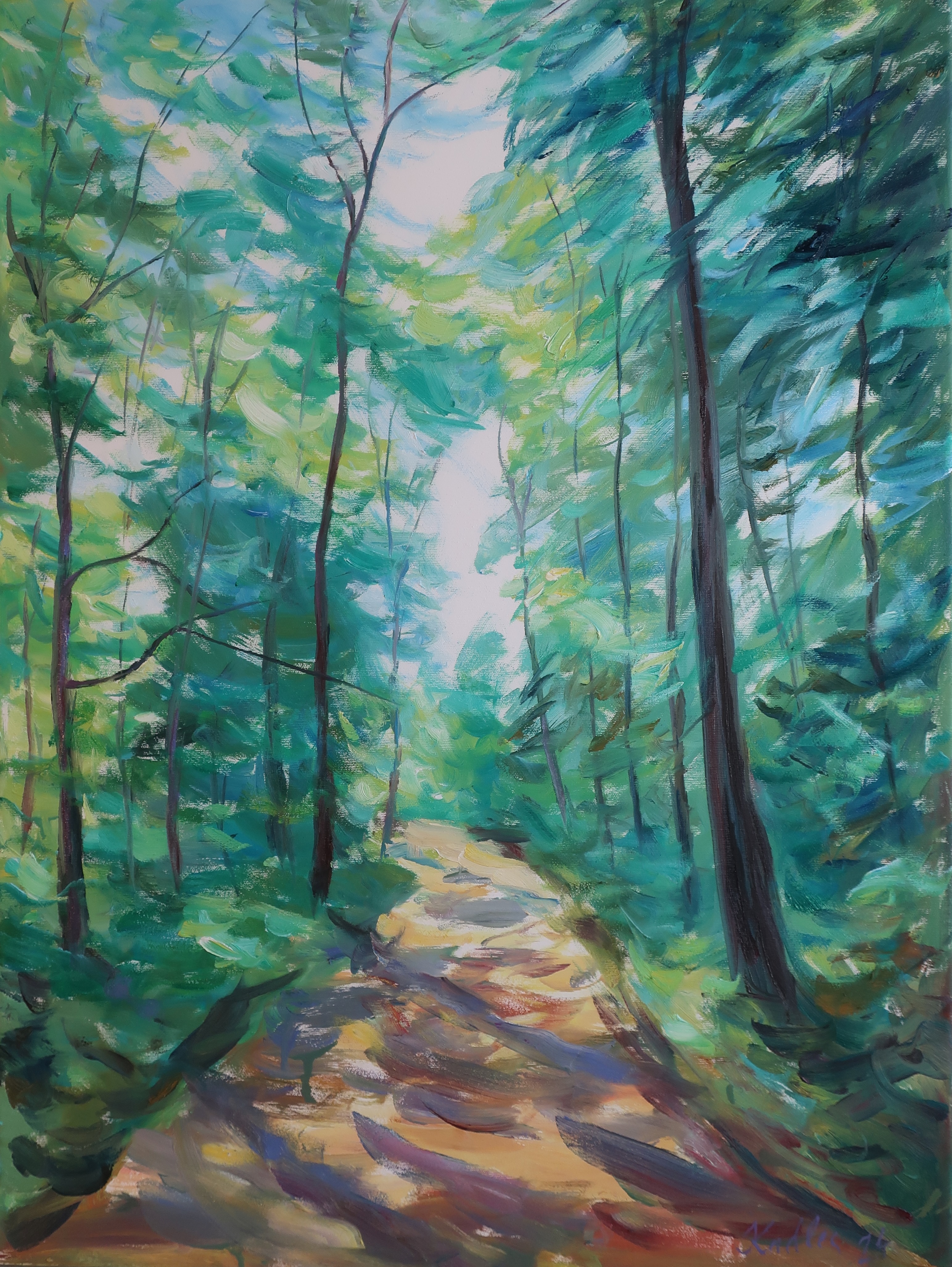 A sunny path (70x50 cm)