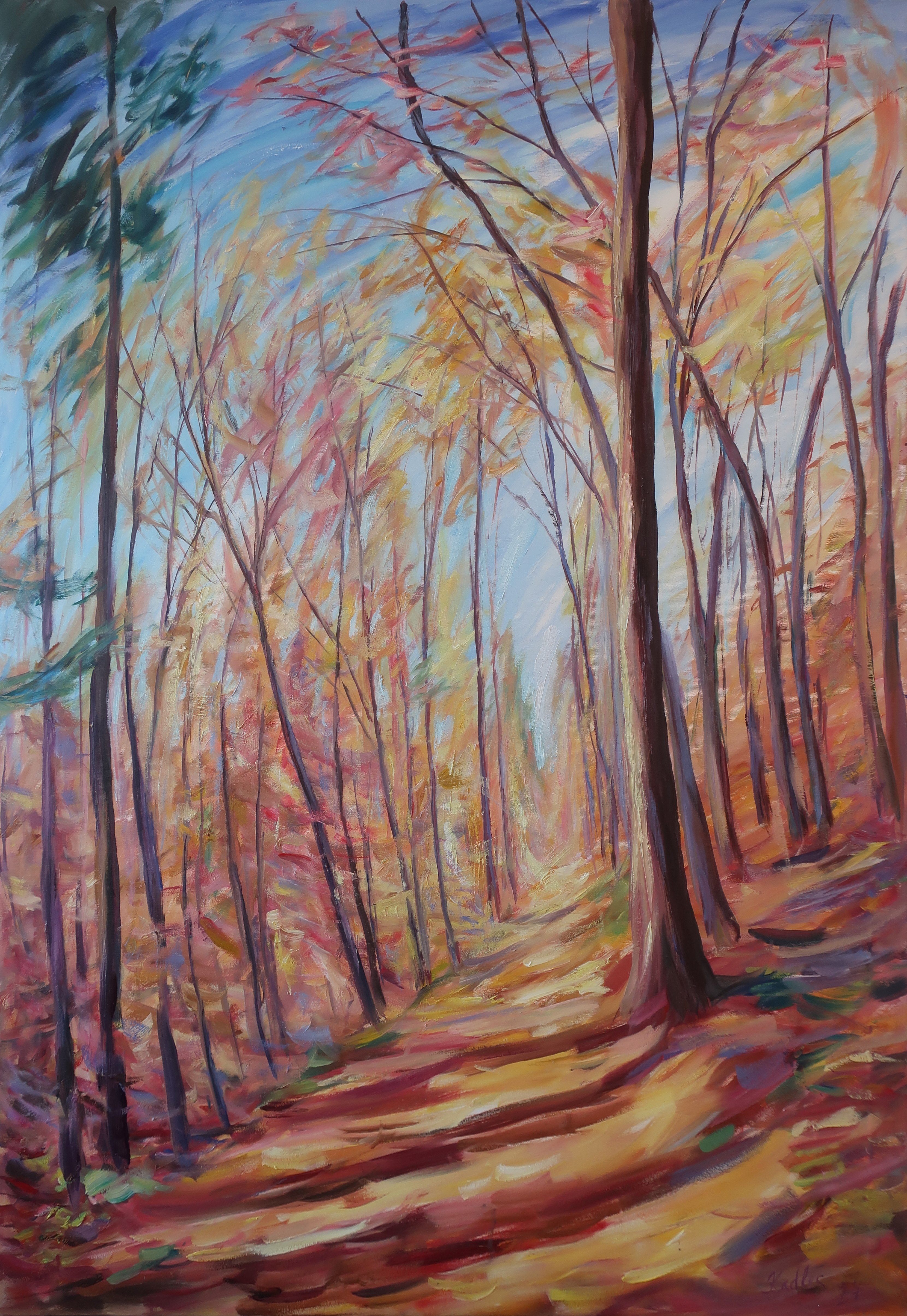 Podzimní cesta (130x90 cm)