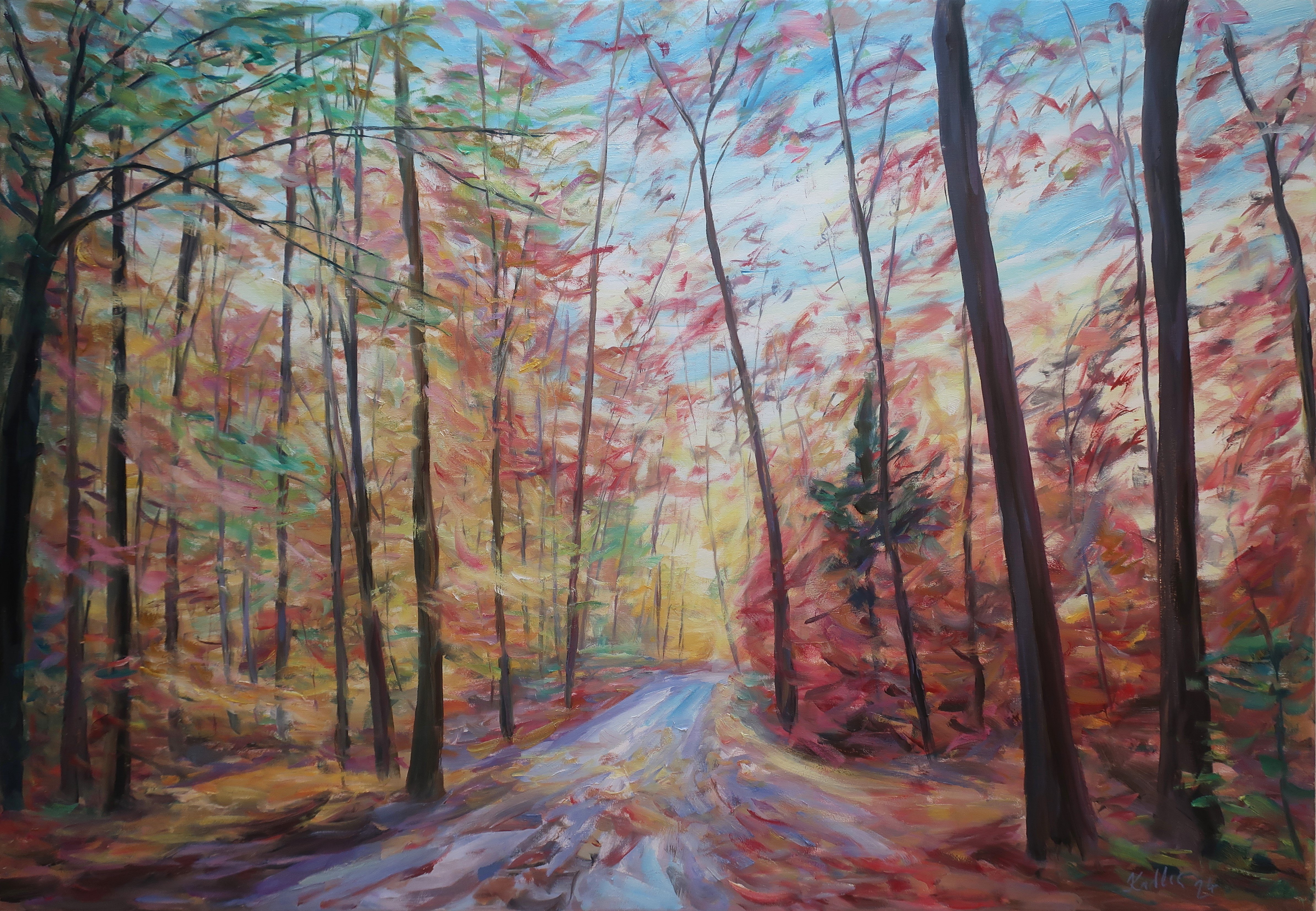   A path into autumn silence (90x130 cm)