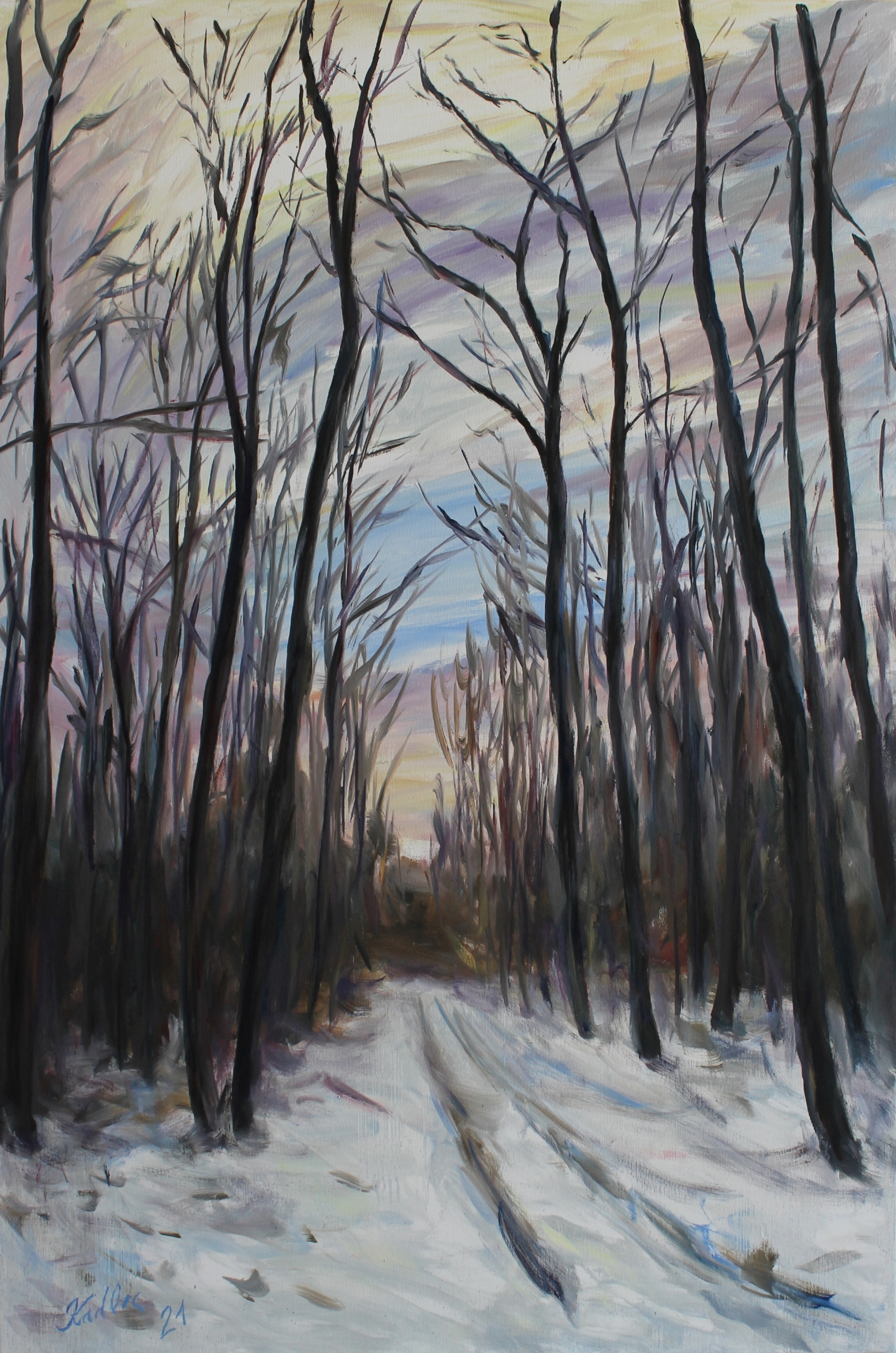 Snowy path (120x80 cm)