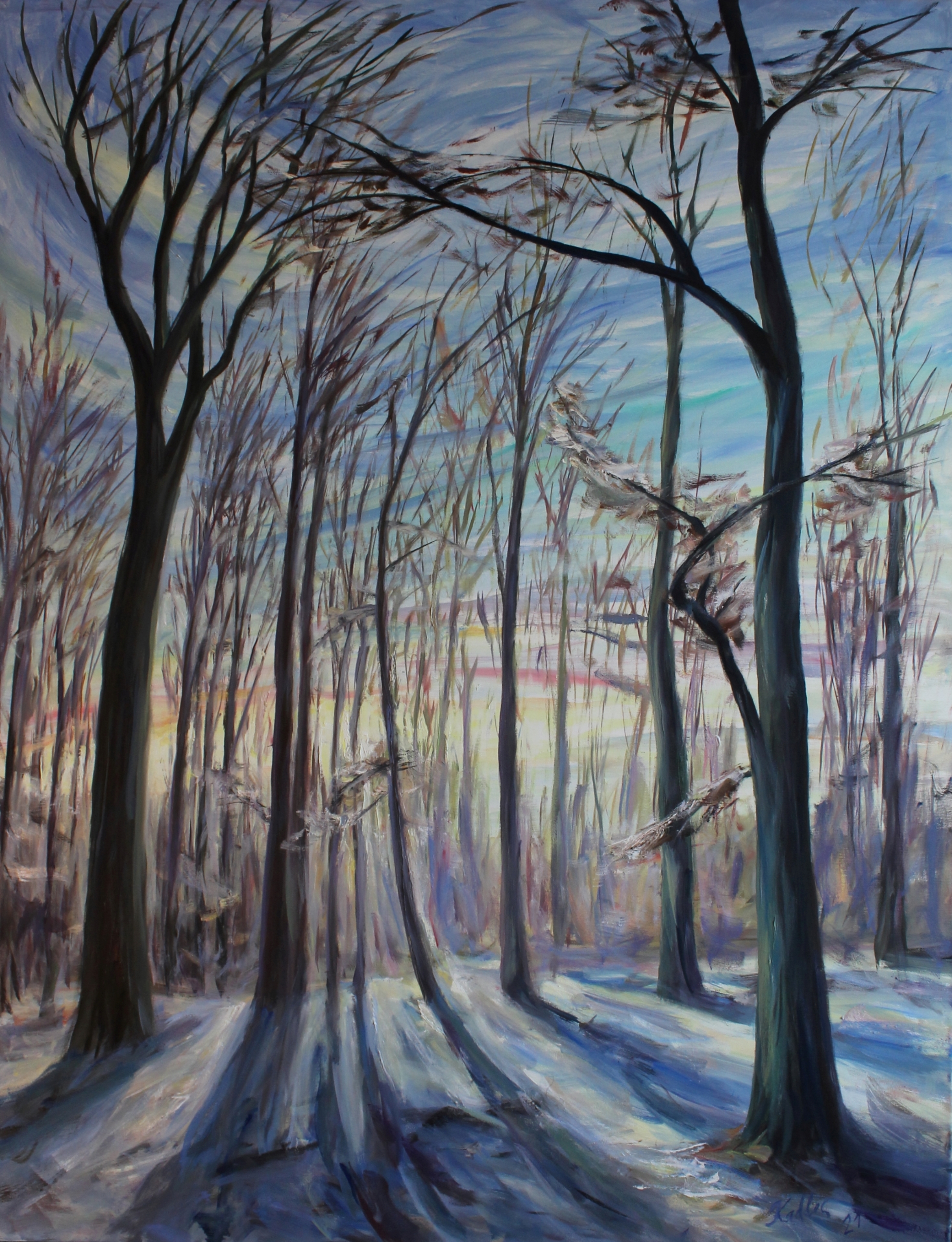 Winter forrest (130x100 cm)