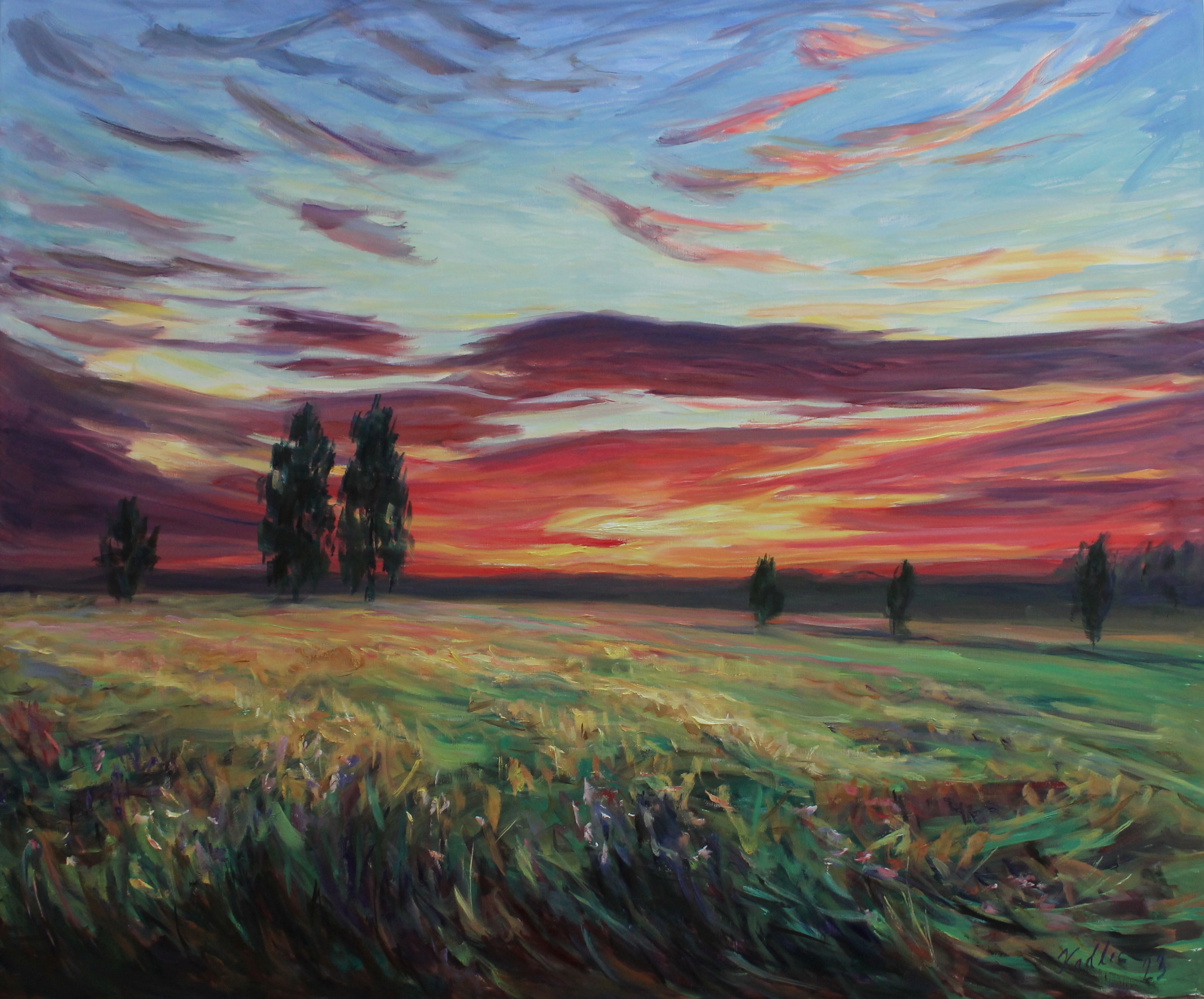 Summer evening (80x120 cm)